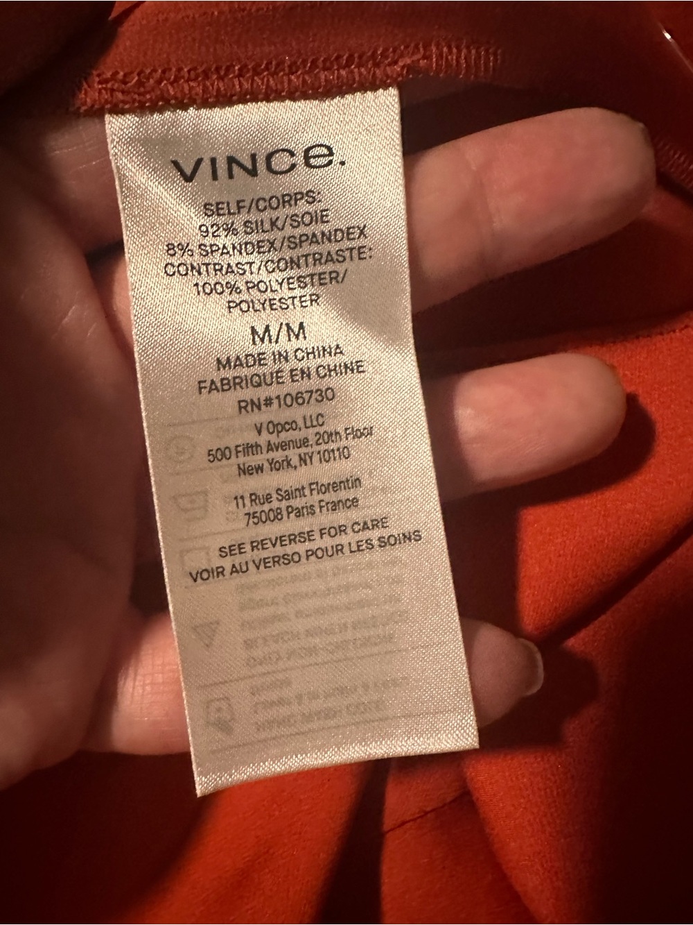 Vince Coral Mandarin-Collar Cap-Sleeve Blouse - Picture 7 of 7